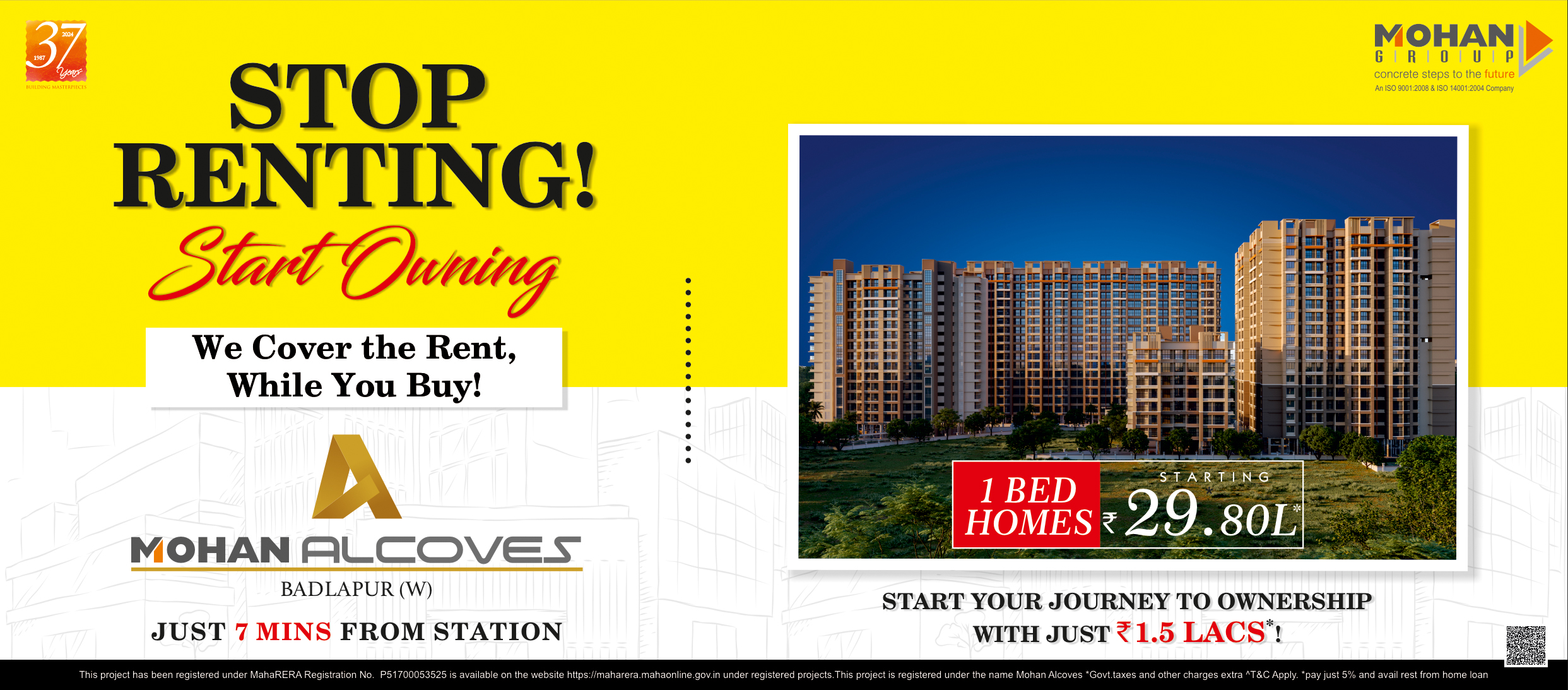 Mohan Alcoves: Biggest Township Project with 1 & 2 BHK in Badlapur West