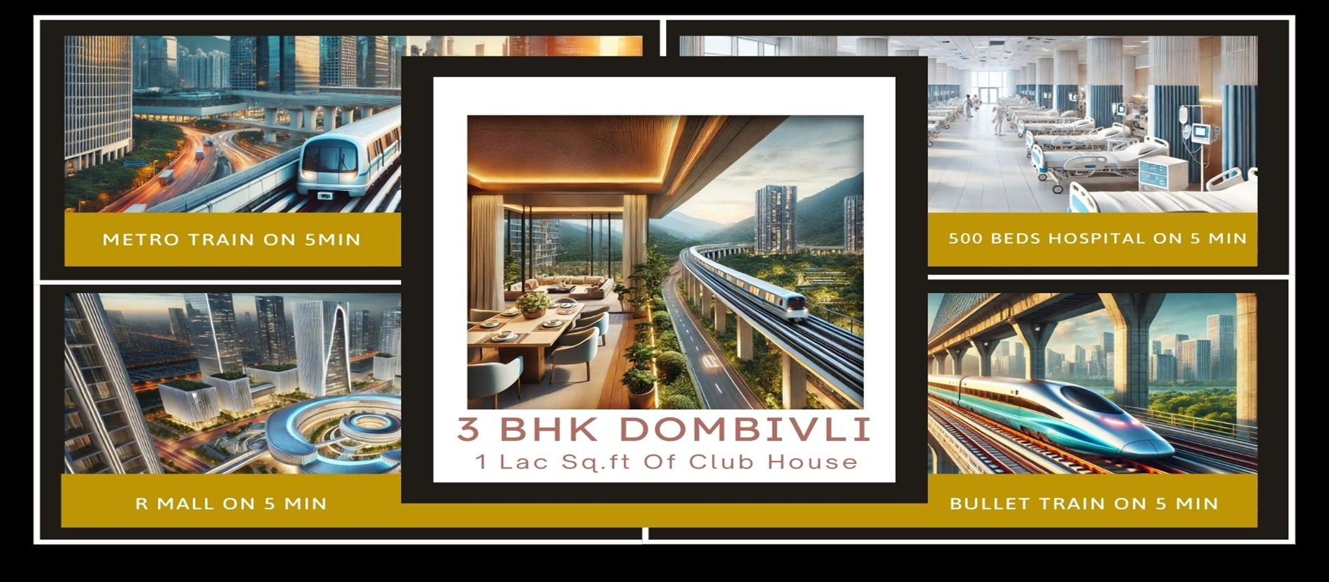What is the starting price of 3 BHK flats in Dombivli East?