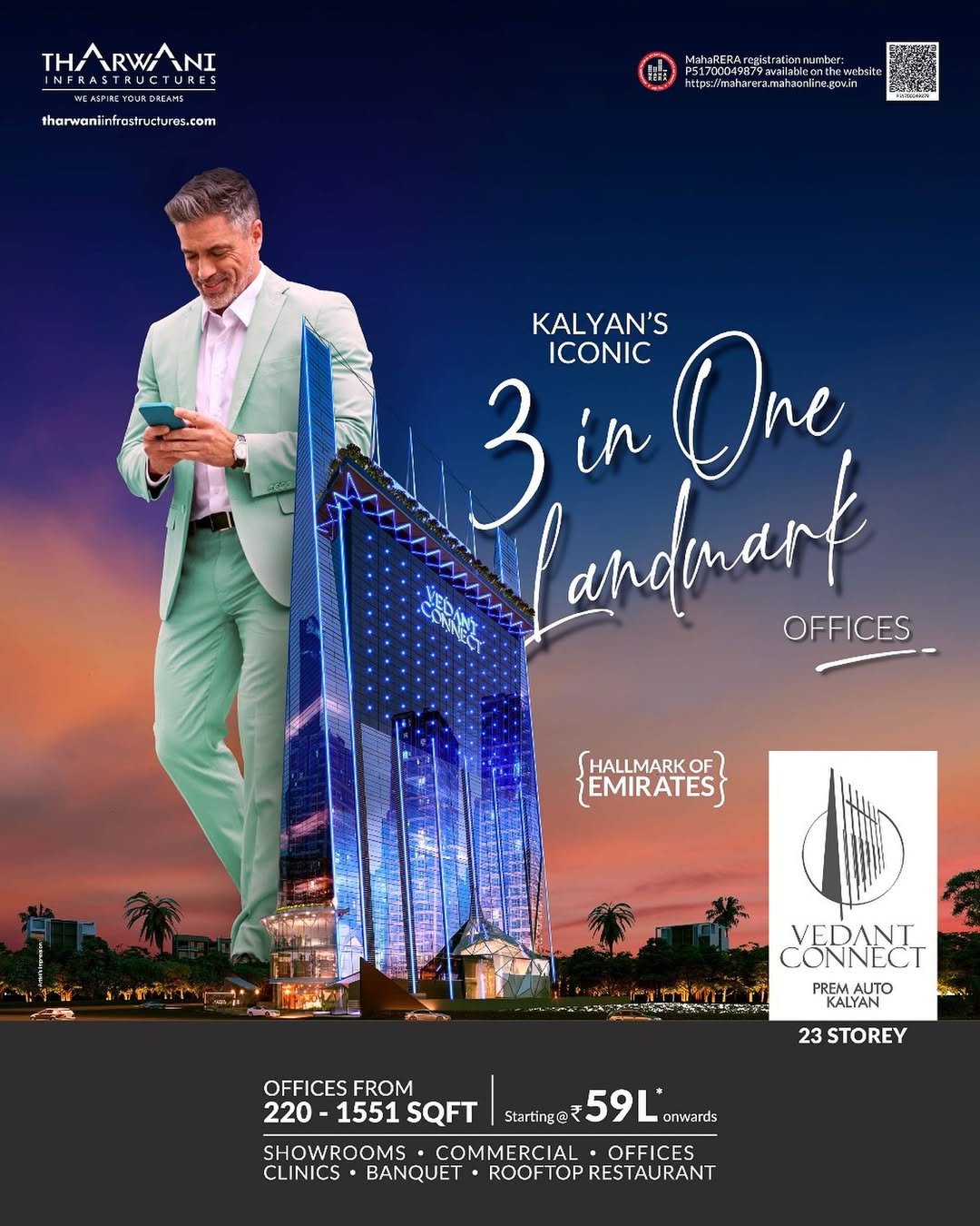 Office for Sale in Kalyan | Premium Commercial Spaces at Tharwani Vedant Connect