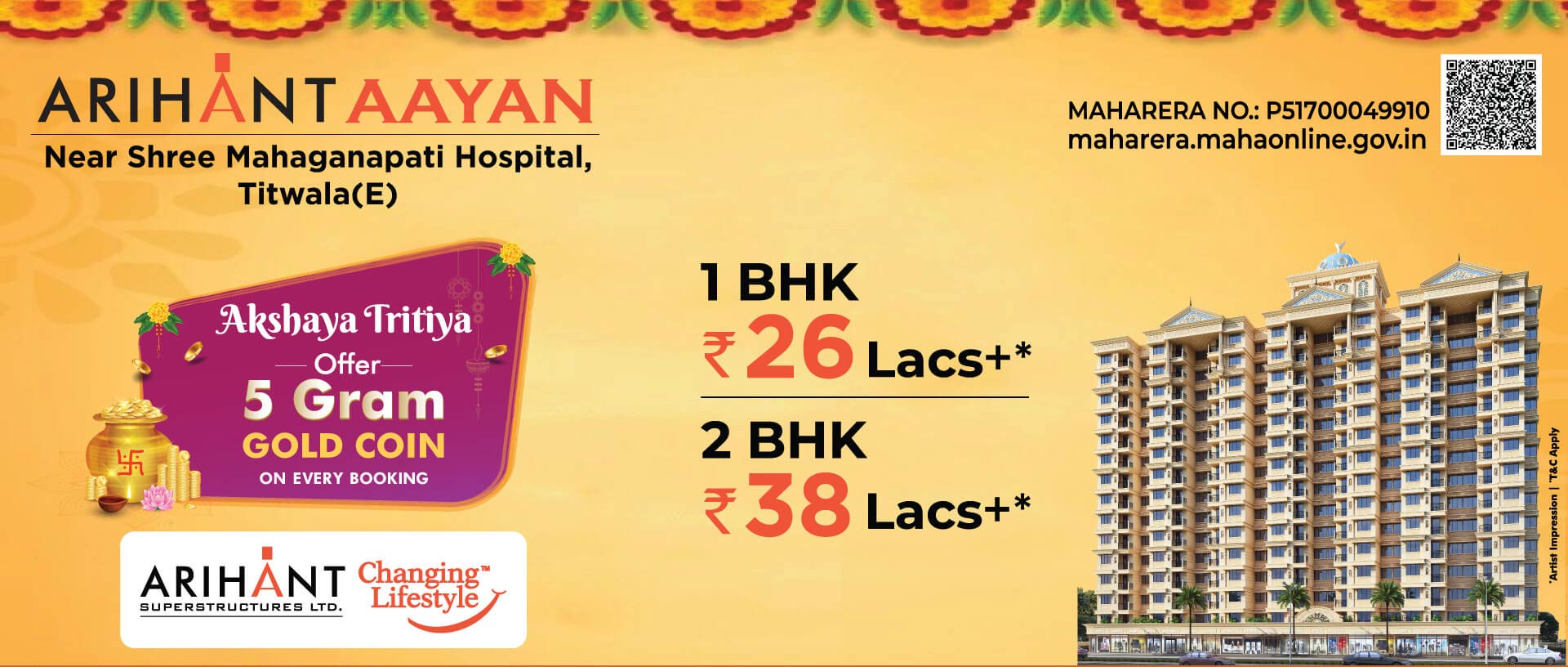 Arihant Aayan Titwala East | 1 & 2 BHK Flats for Sale in Titwala