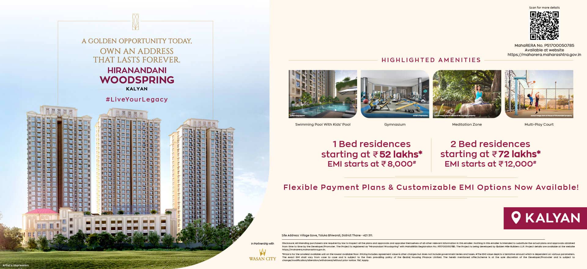Hiranandani Woodspring Flor Plan