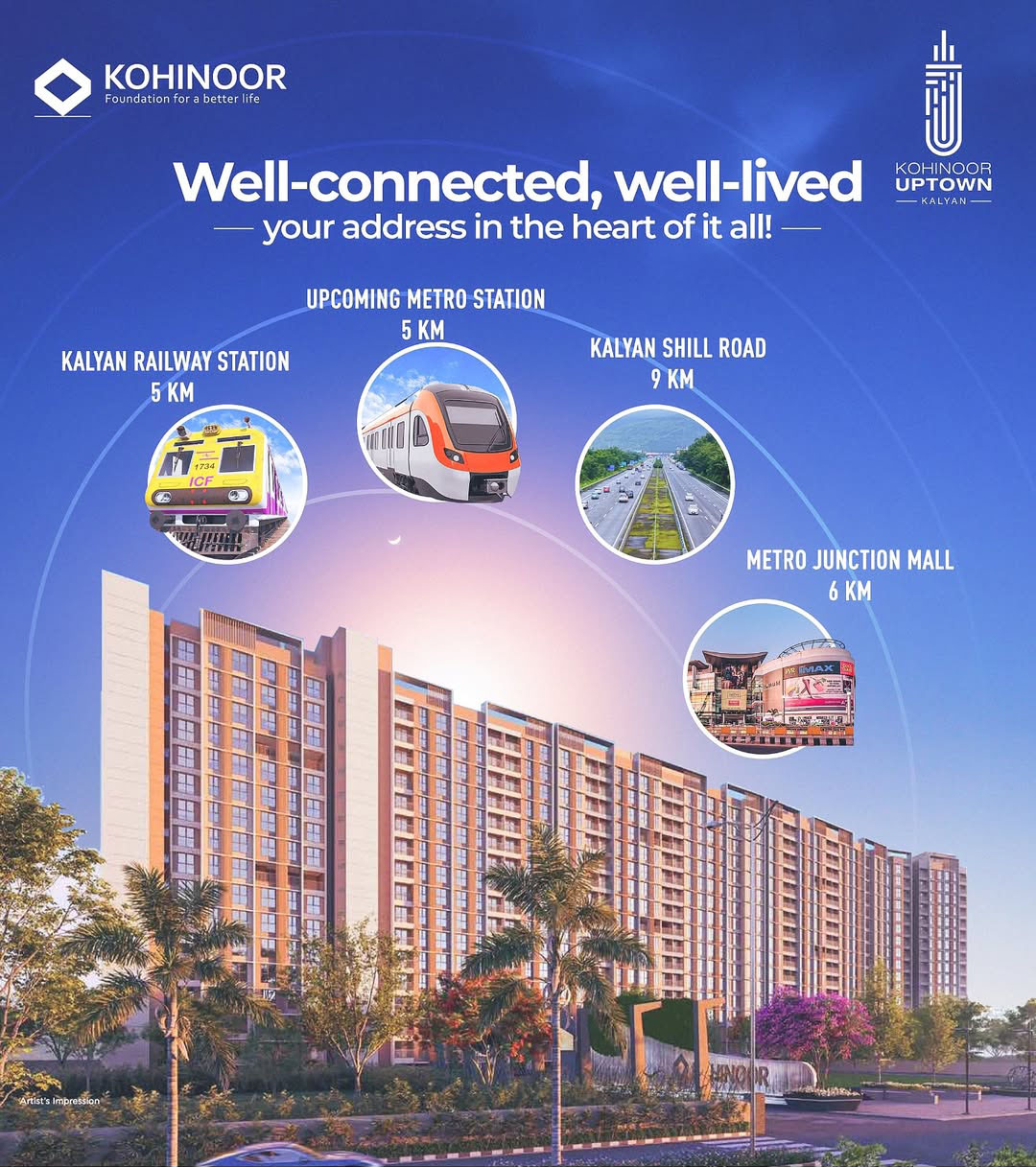 Kohinoor Uptown Address – Luxury 1 & 2 BHK Homes in Kalyan