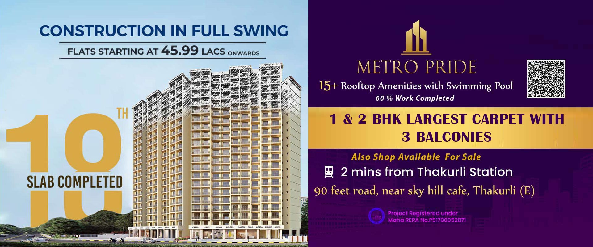 Flats for Sale in Thakurli Near Station – Metro Pride 1 & 2 BHK Homes