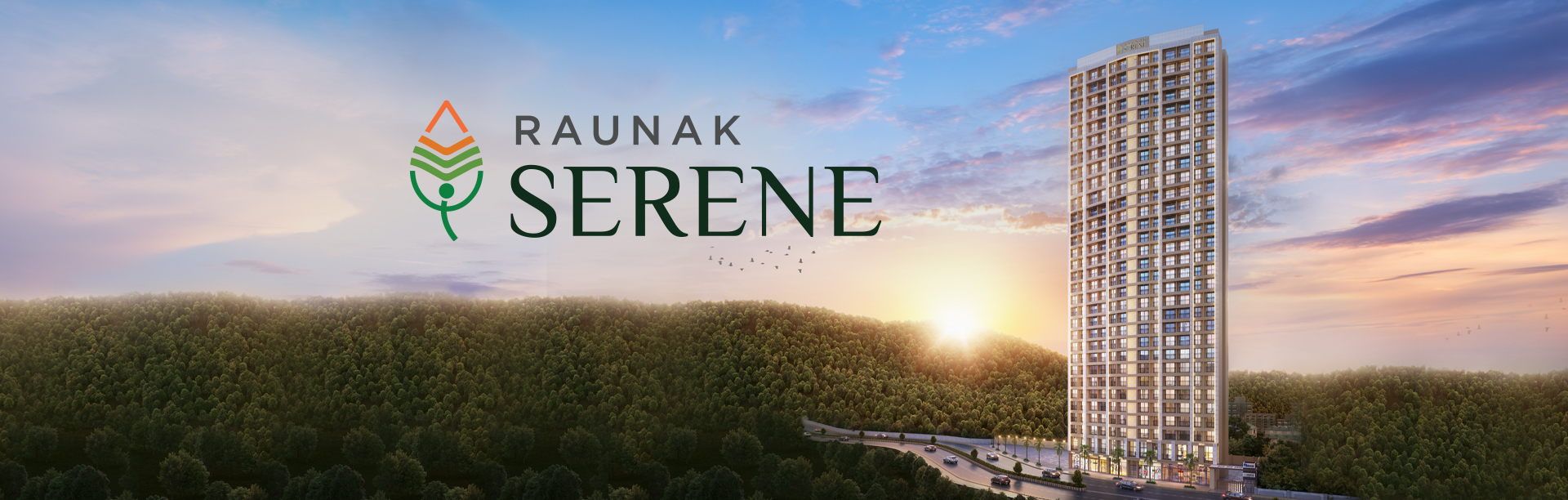 Raunak Serene near Upvan Lake Station – 1  2 BHK Flats on Pokharan Road Thane
