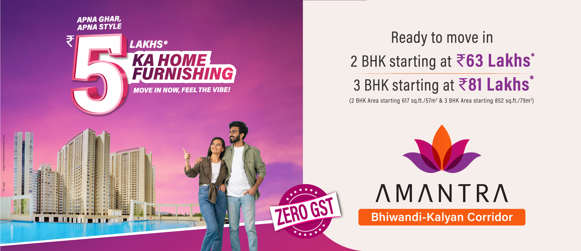 Tata Amantra Ranjnoli – 2 & 3 BHK Ready-to-Move Flats on Mumbai-Nashik Expressway