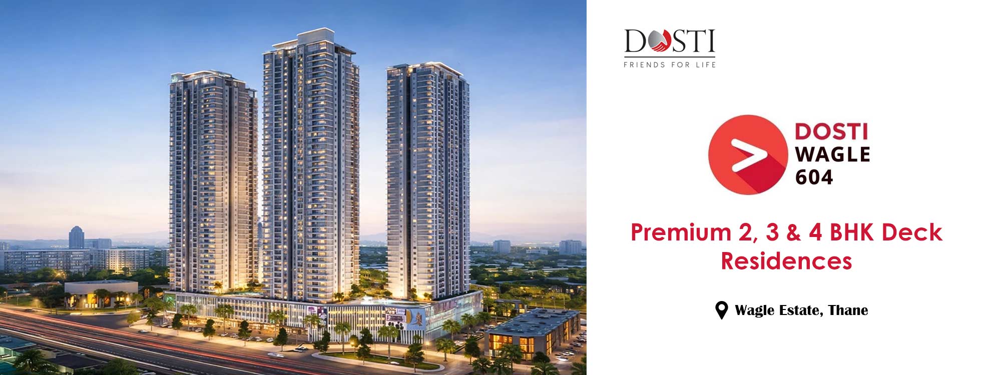 Dosti 604 Thane West – Tallest Tower in Wagle Estate