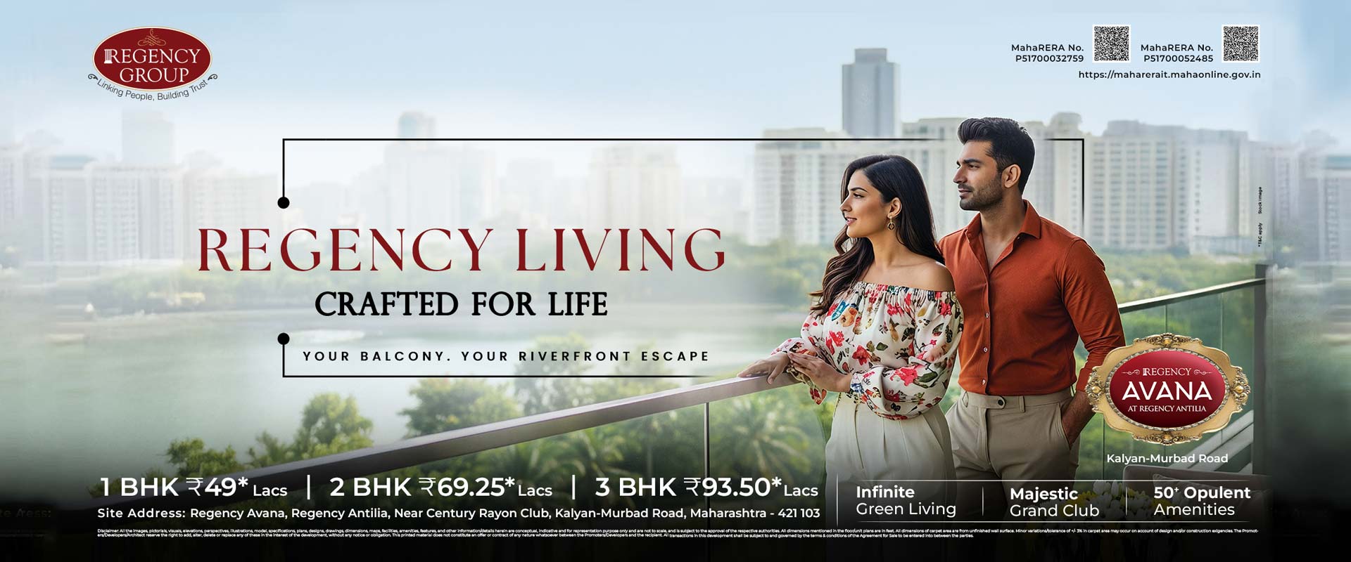 Regency Avana 3 BHK Flats in Kalyan West | Luxury Homes by Regency Group