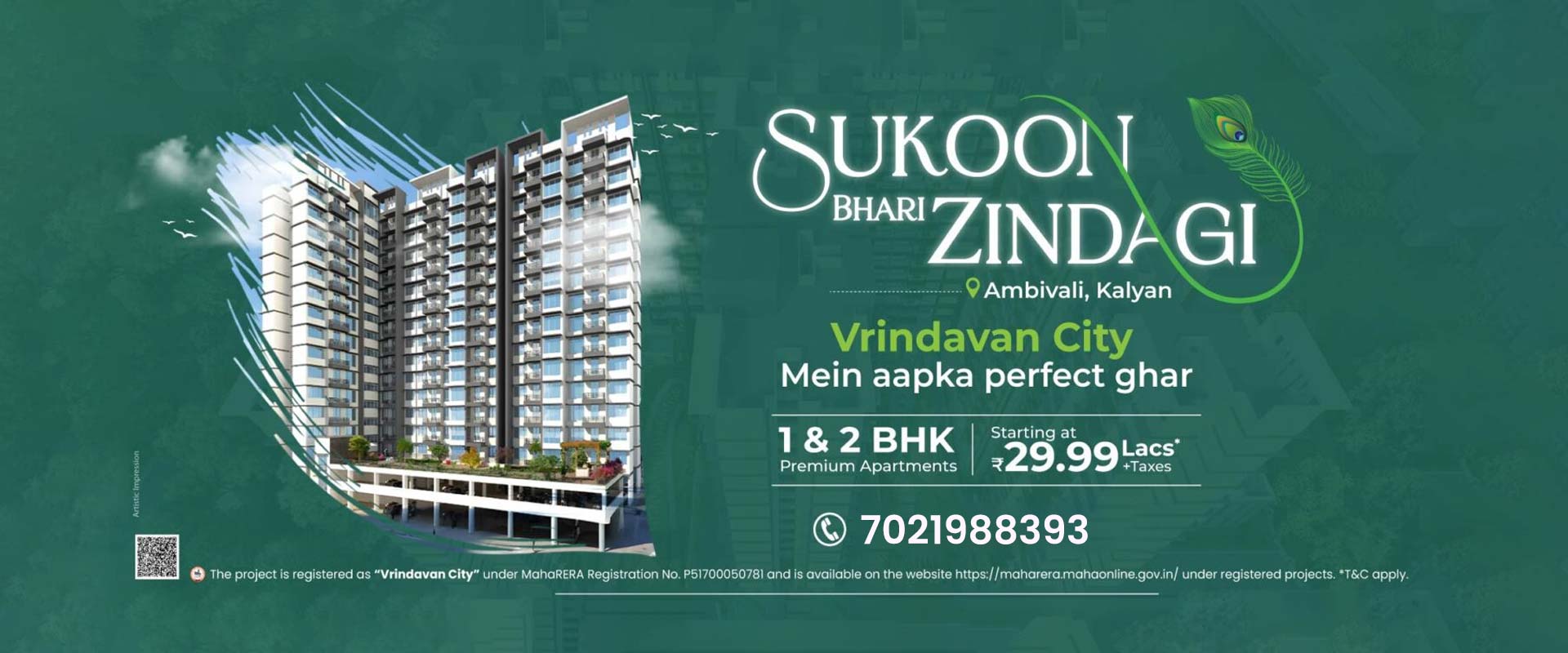 Vrindavan city ambivali flat for sale