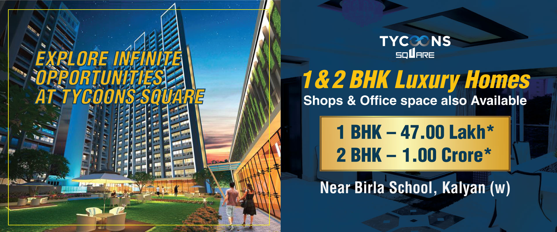 Tycoon Opal Kalyan  Luxurious 1 BHK Flats in Kalyan Mumbai