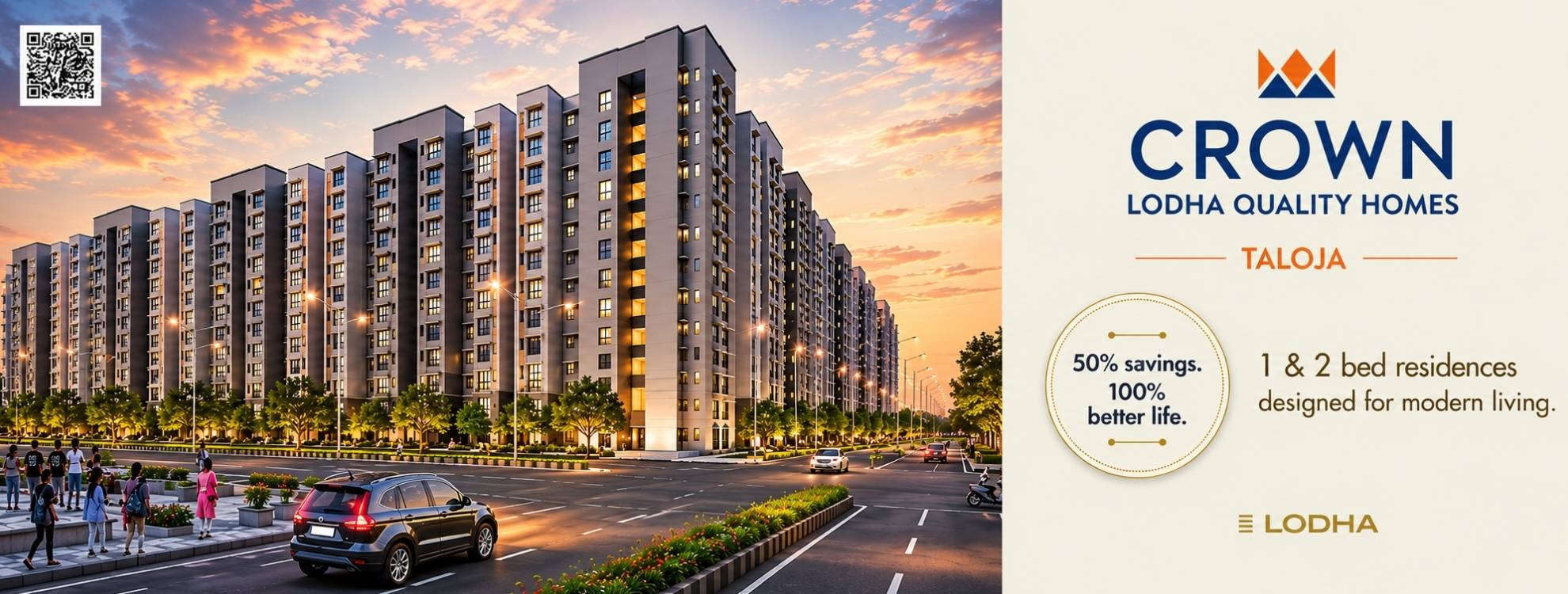 Lodha Crown Taloja | 1 & 2 BHK Flat in Taloja