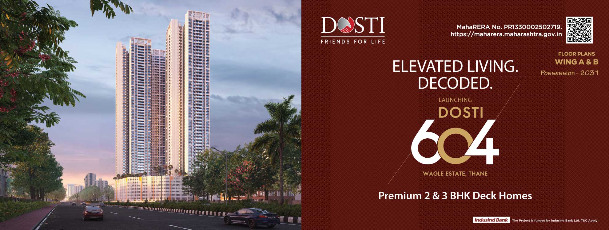 Dosti Wagle 604 Thane – Luxury 2 & 3 BHK at Wagle Estate