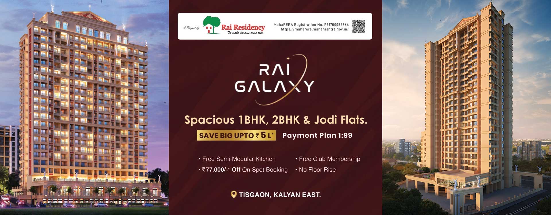 Rai Galaxy Kalyan | 1 & 2 BHK Kalyan East