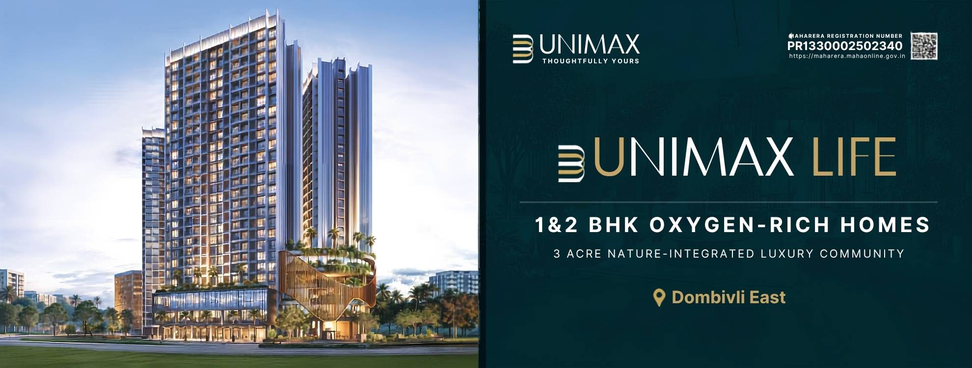Unimax Life Dombivli –  1 & 2 BHK Flats For sale